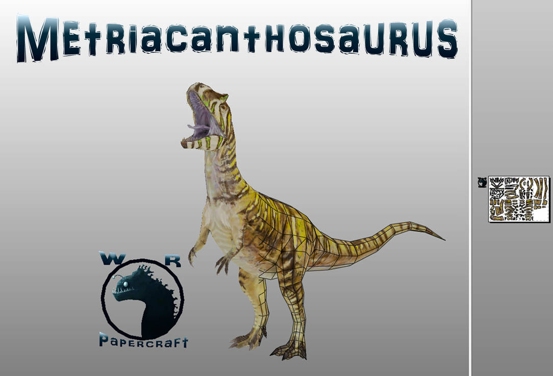 Metrisaurus Drawing Metriacanthosaurus Papercraft by WRPapercrafts on DeviantArt