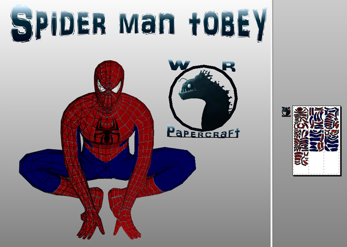 Paper Model Toby Spider Man Tobey Papercraft by WRPapercrafts on DeviantArt