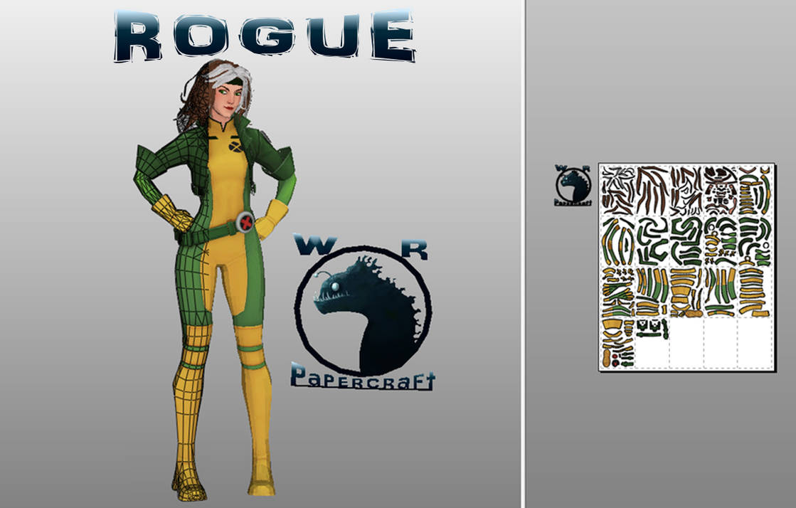Rogue Script Print Rogue Papercraft by WRPapercrafts on DeviantArt