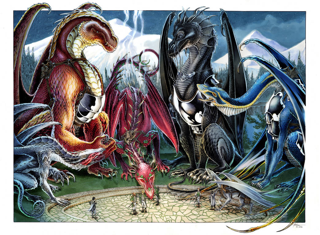 Драконы по цвету. Много драконов арт. Куча драконов. Много драконов на одной картинке. Дракон и несколько людей арт.