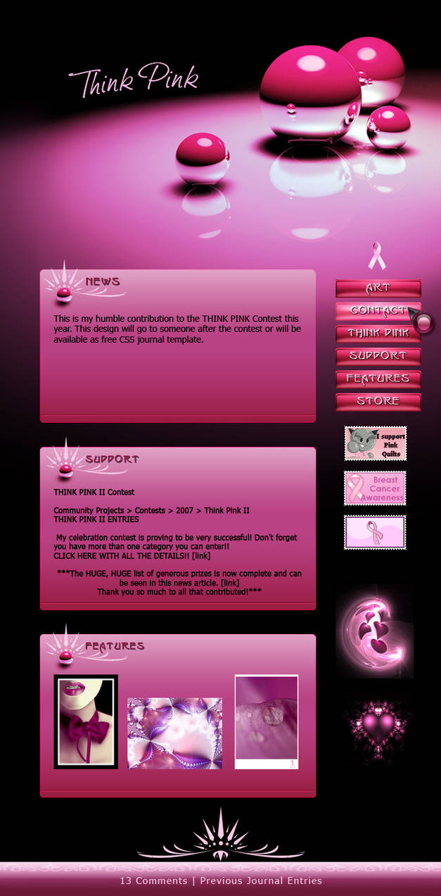 Think Pink CSS by Lilyas