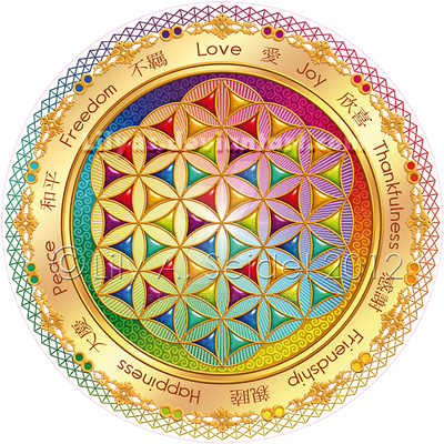 Details about  / 3x Flower of Life Romantic 10cm Sticker Flower of Life Mandala Yoga Meditation show original title