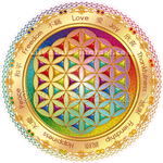 Flower of Life Window Sticker - light - by Lilyas