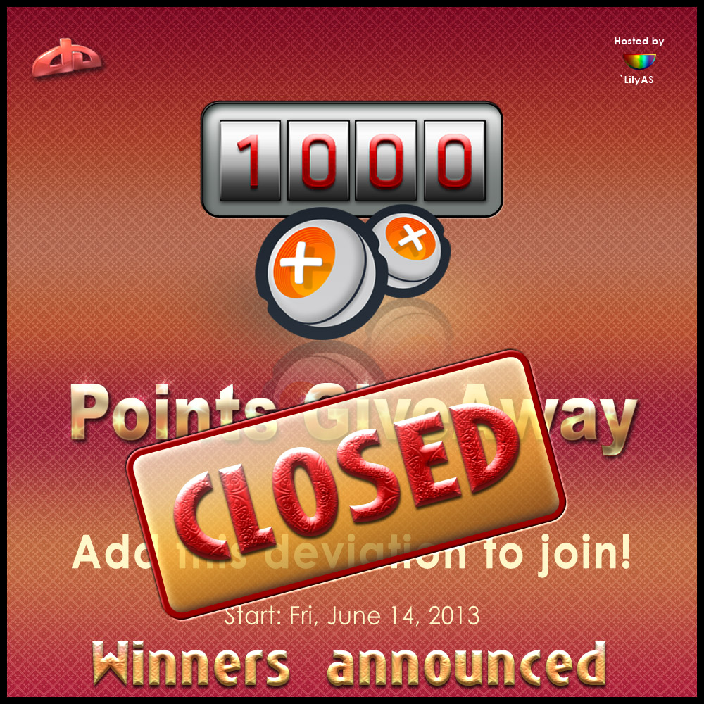 1000 Points Giveaway - WINNERS