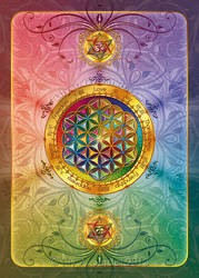 Flower of Life Postcard dark