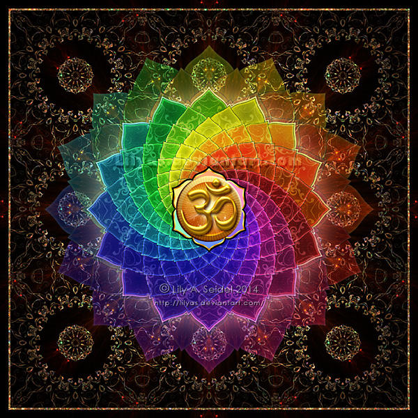 Lotus Om Mandala PRINT by Lilyas