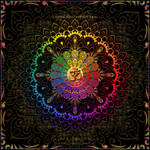 OM Rainbow Mandala by Lilyas