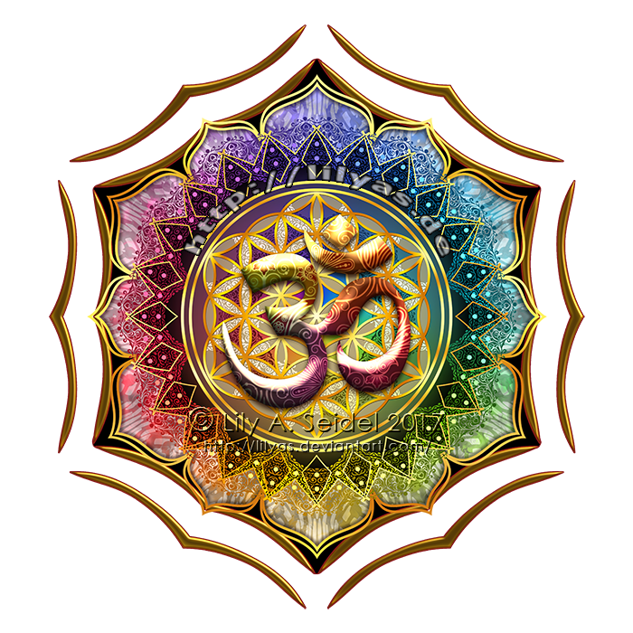 Flower of Life Lotus OM Mandala