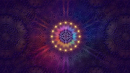 Purple Sri Yantra Mandala Wallpaper