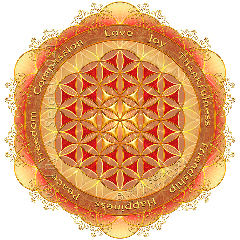 Flower of Life Gold