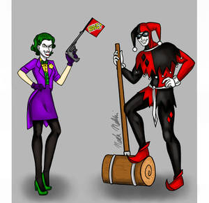 Rule 63- Joker and Harley Quinn