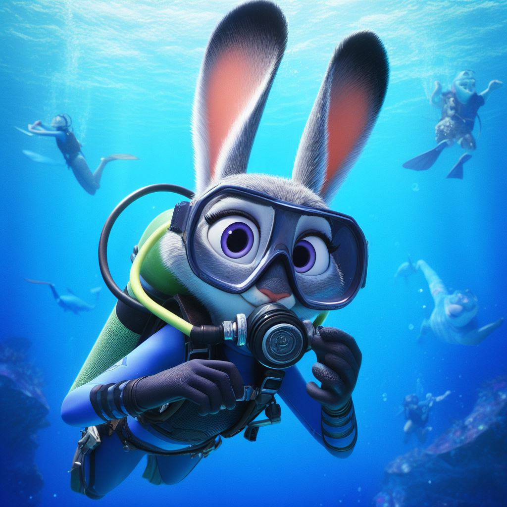 Judy Hops scuba Diving 3 by bludinimax on DeviantArt(00)