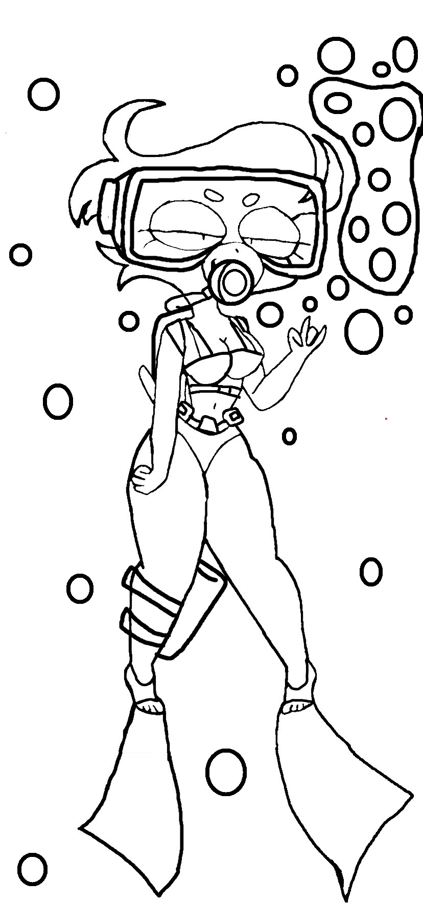 Rocky Rakoon Ava ( Free to Color ) Rocky Rakoon - Scuba bikini Ava by bludinimax on ...