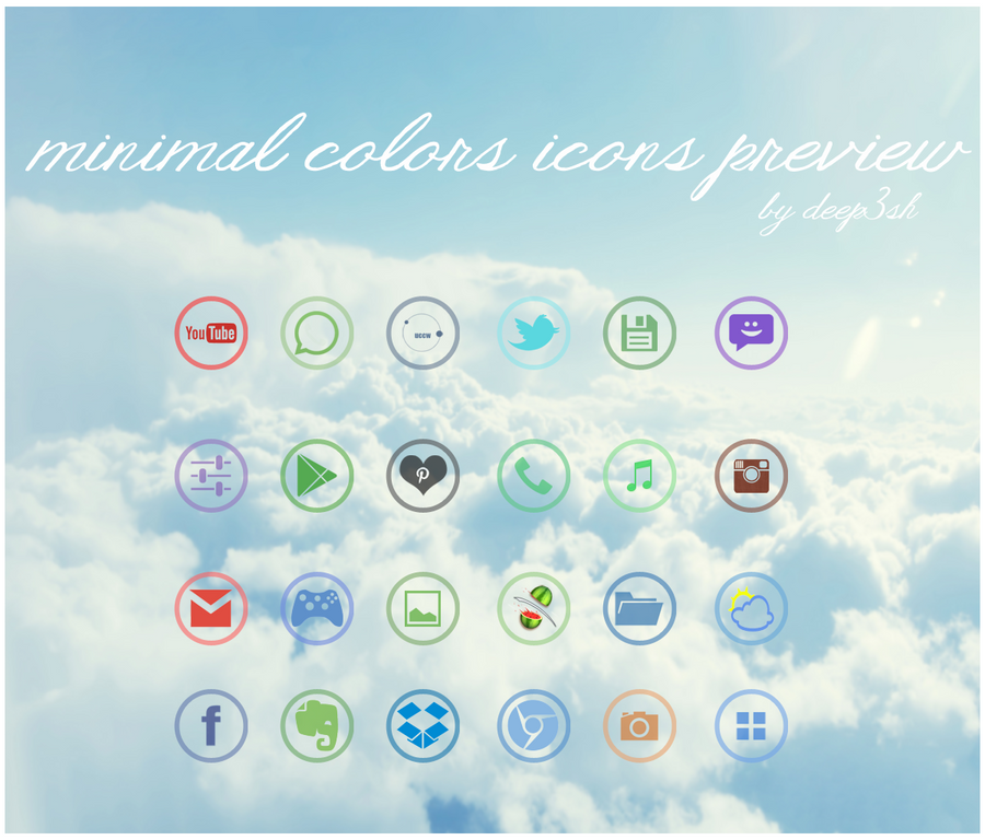 MINIMAL COLORS ICONS