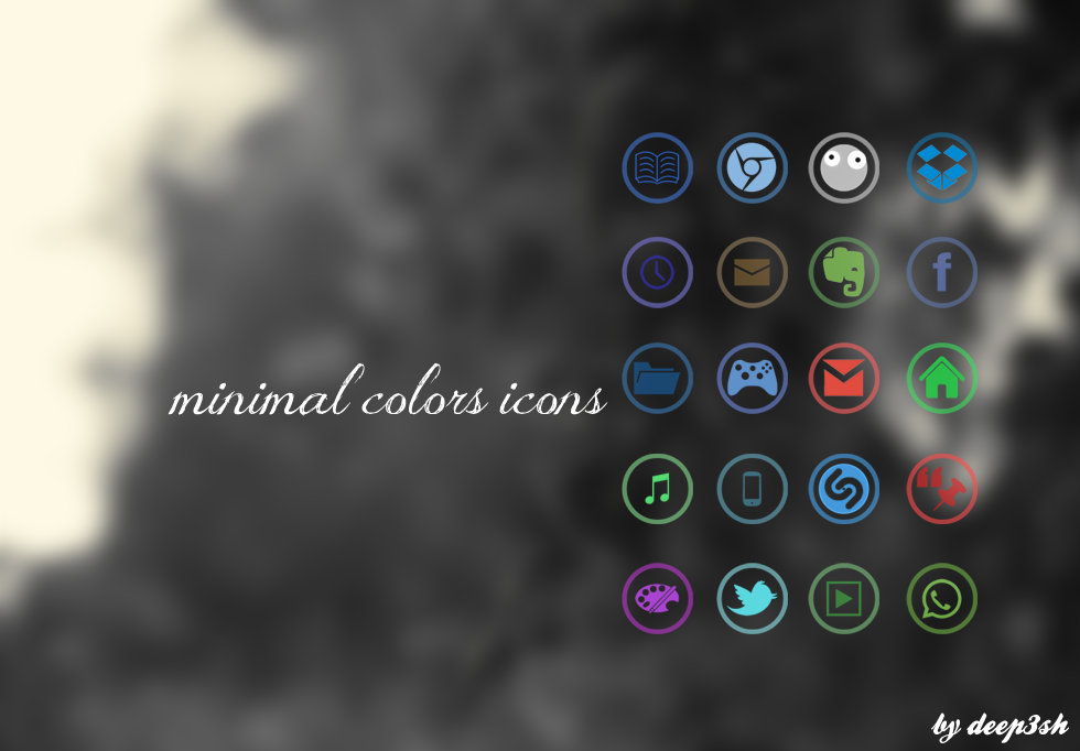 Color Icon Minimal MINIMAL COLORS ICONS - RELEASED by deep3sh on DeviantArt