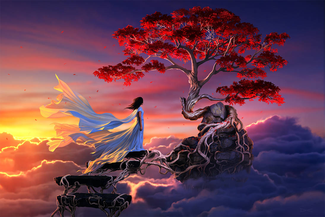 The Sakura in the sky by arcipello