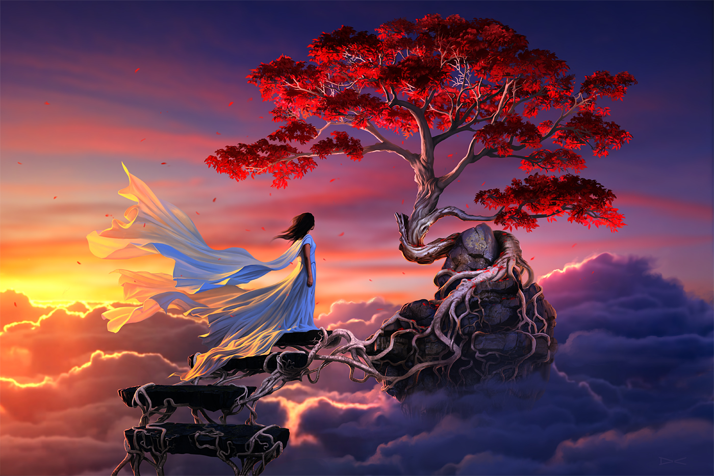 The Sakura in the sky by arcipello