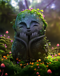 happy little Jizo Statue