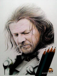 Ned Stark - Game of Thrones (Color Pencil Drawing)