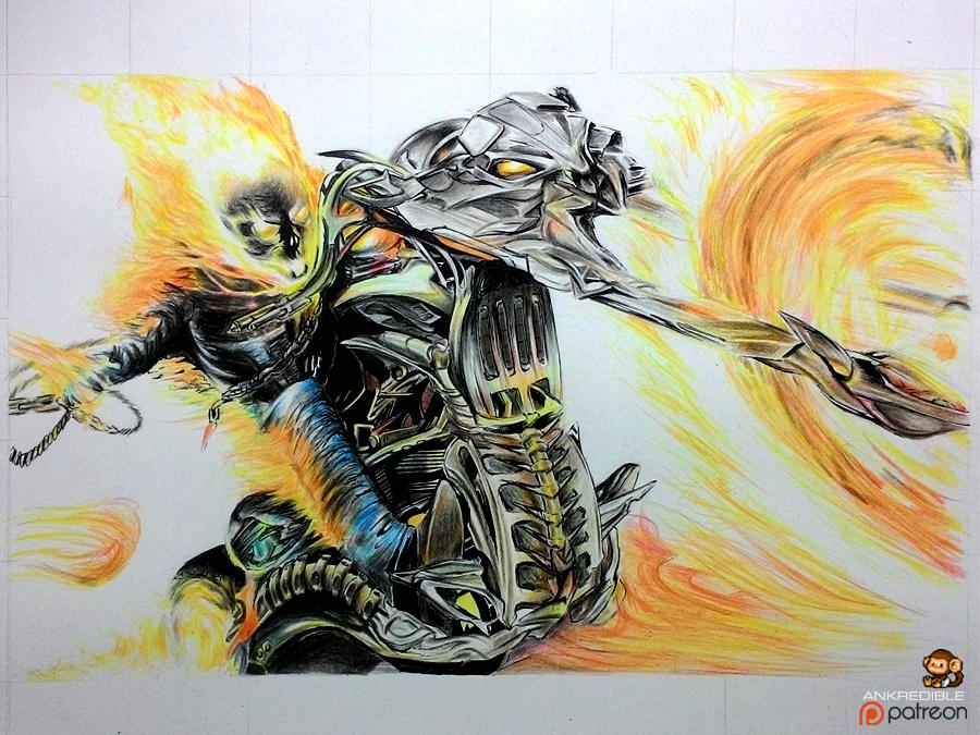 Ghost Rider (Color Pencil Drawing) by Ankredible on DeviantArt
