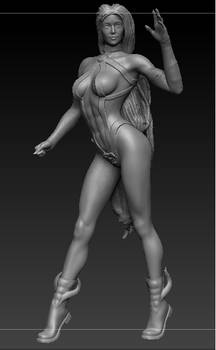 Female figure for 3d prints