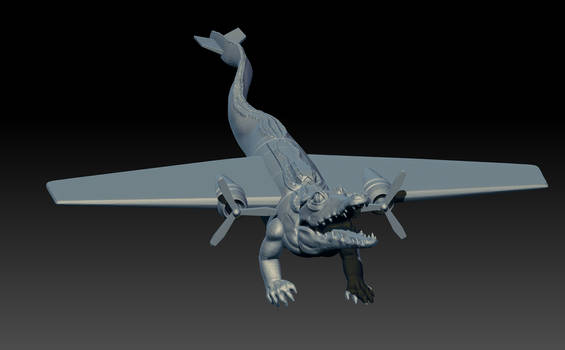 Bombardiro Crocodilo 3D model ready