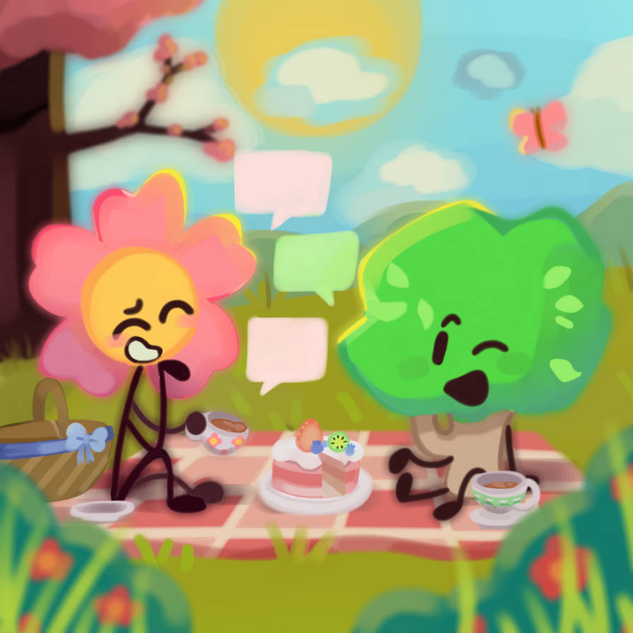 [BFB] Tree and Flower on a Picnic :] by Ketade on DeviantArt