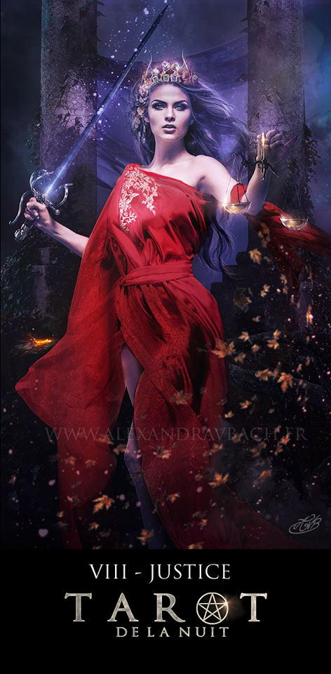 Tarot de la Nuit - VIII Justice by AlexandraVBach