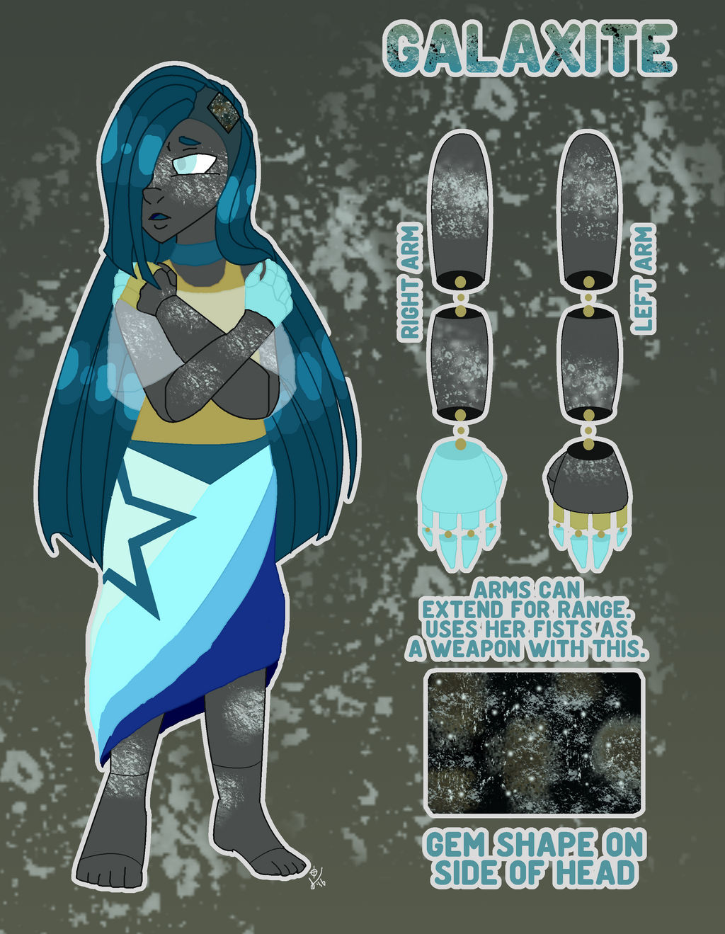 STEVEN UNIVERSE GEM OC REF: Galaxite