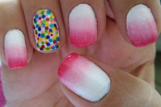 Sprinkles and Frosting Nail Art