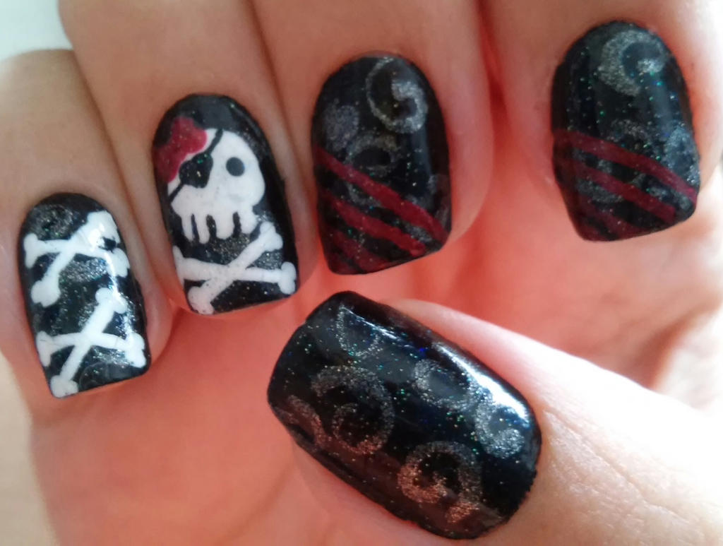 Pirate Skull Nail Art