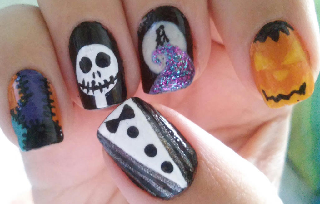 Nightmare Before Christmas Nail Art