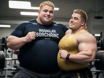 Two powerlifting friends