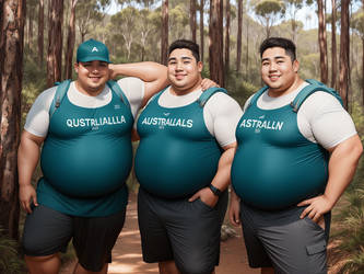 Big hikers deep in the Australian forest