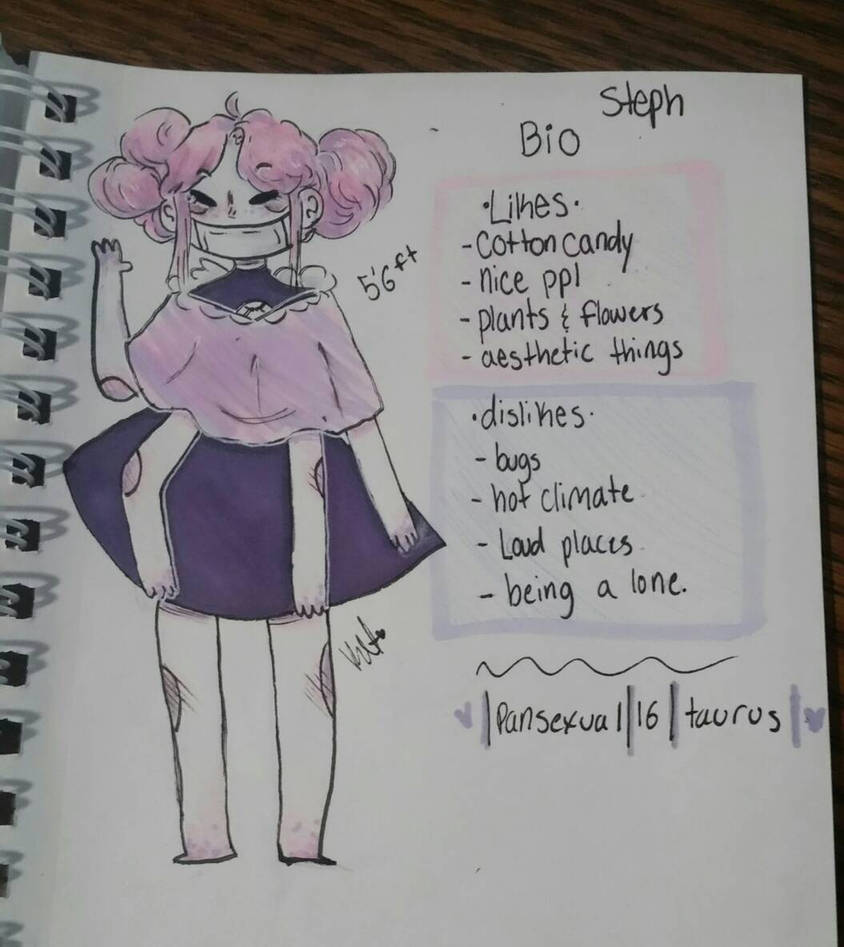 Steph's bio | OC by bubbfish on DeviantArt