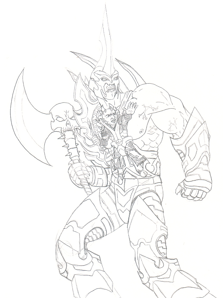 Warcraft Fan Art 2 pencils