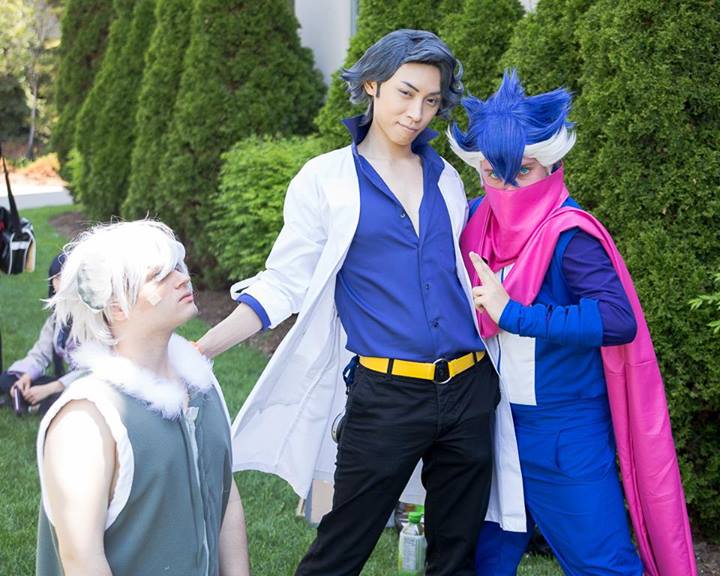 Prof Sycamore with Espurr and Greninja by M-Hydra