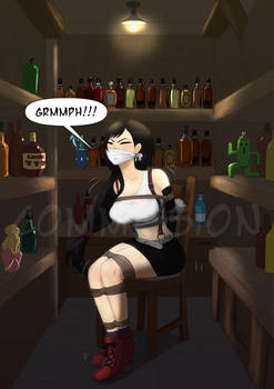 Commission: Tifa Lockhart Trapped in the Closet
