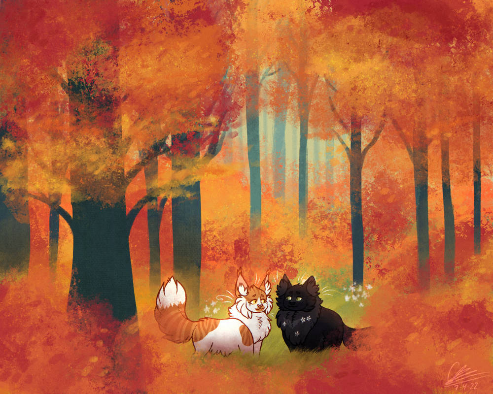Kitties in fall