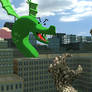 Godzilla vs Trogdor the Burninator