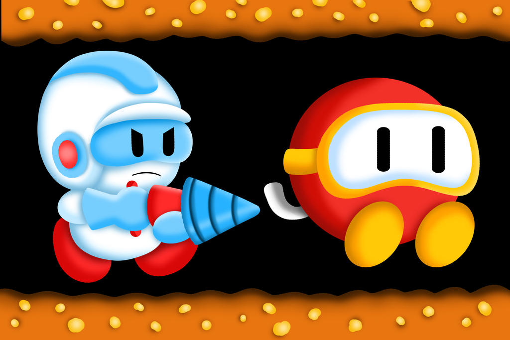Dig Dig Characters Dig Dug by JJAnimations on DeviantArt
