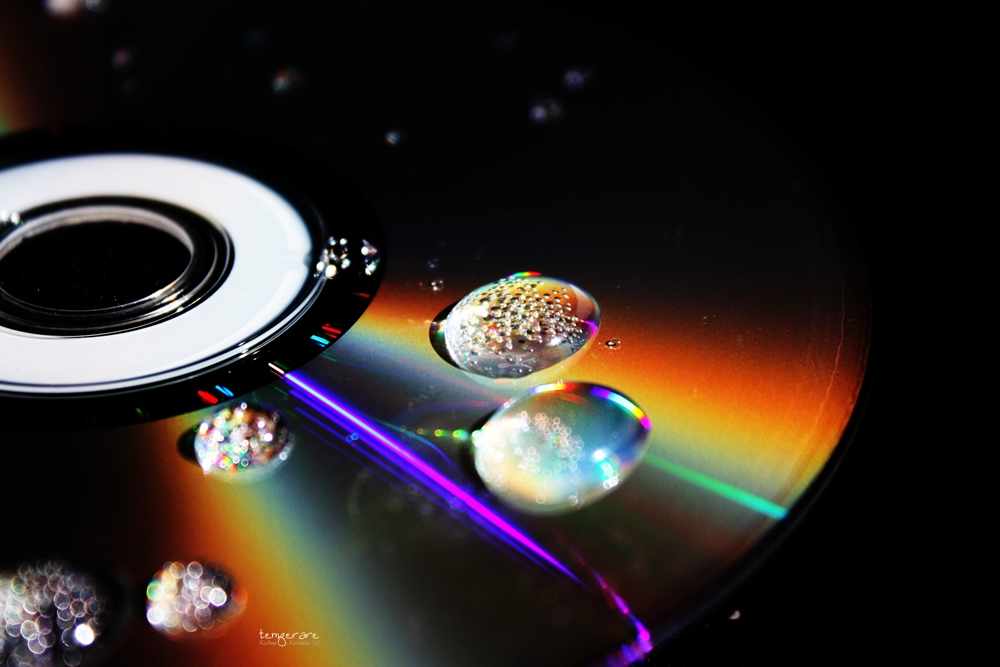 Water drops on CD