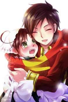 Hetalia - Spain and chibi romano