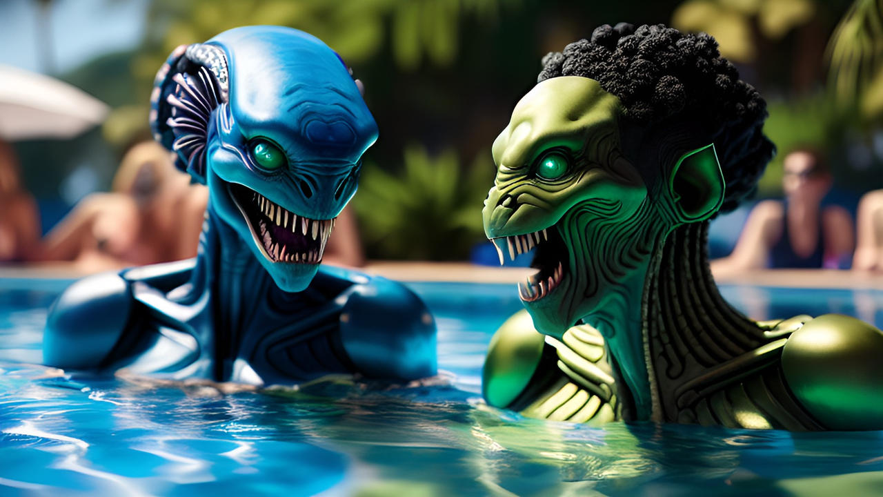 Alien Pool Plaster Alien pool party by TechnicalFlair on DeviantArt
