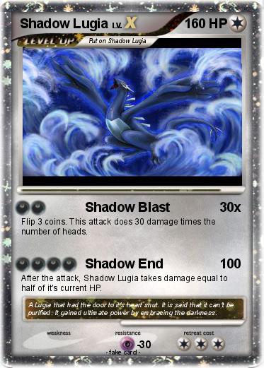 Shadow Lugia Lv X Pokemon Card By Quagmirefan1 On Deviantart