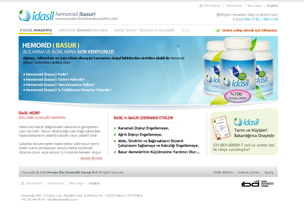 idasil corporate site design