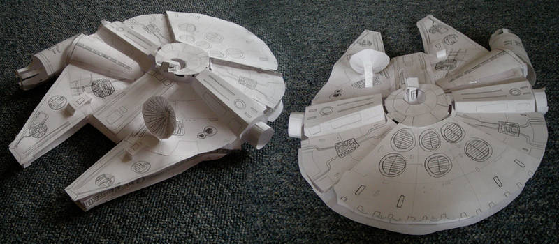 Paper Millenium Falcon
