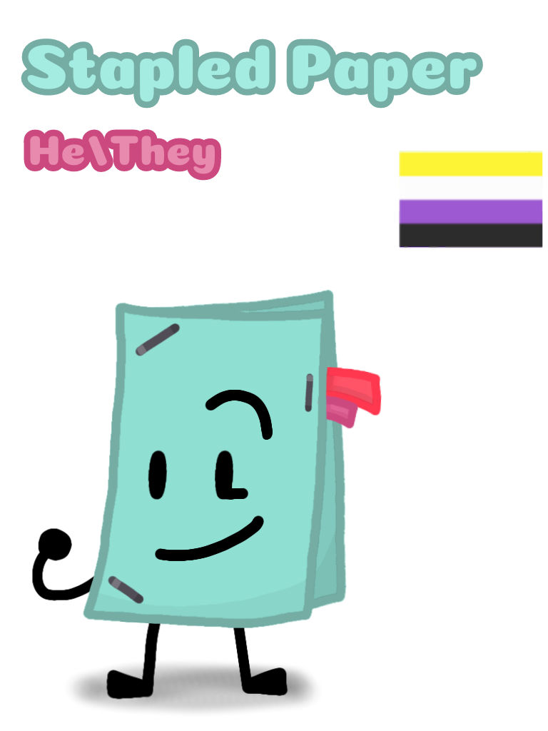 Object Show OC #26 (Stapled Paper) by FancyProfily on DeviantArt