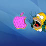 Homer Simpson Apple Donut Wallpaper