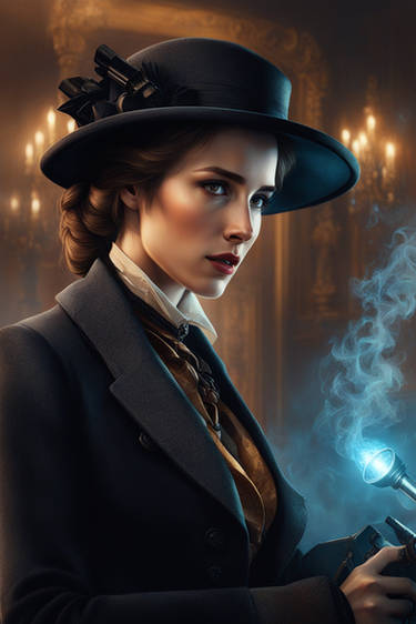 Actress Emma Roberts as Enola Holmes BLUE SMOKE